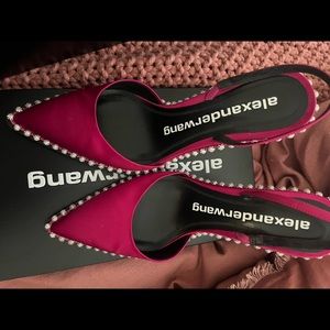 Alexander Wang. Worn once and very comfortable. Pink Slingback with rhinestones